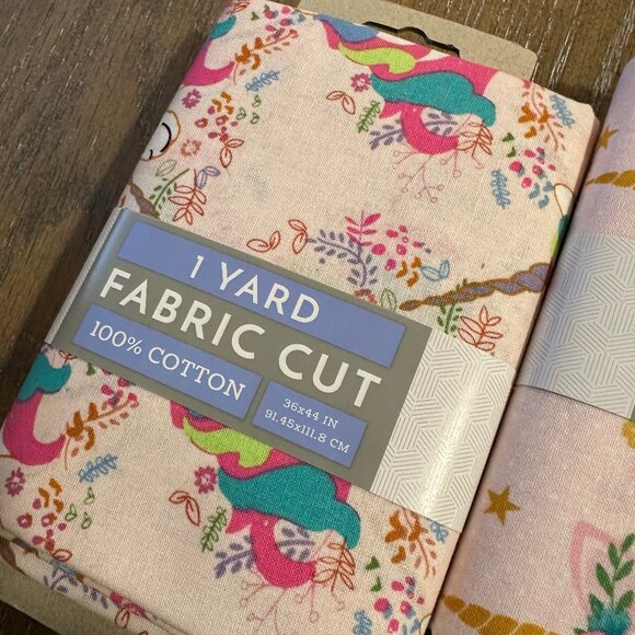 NEW Pink Unicorn Cotton Fabric 3yds - Picture 4 of 7